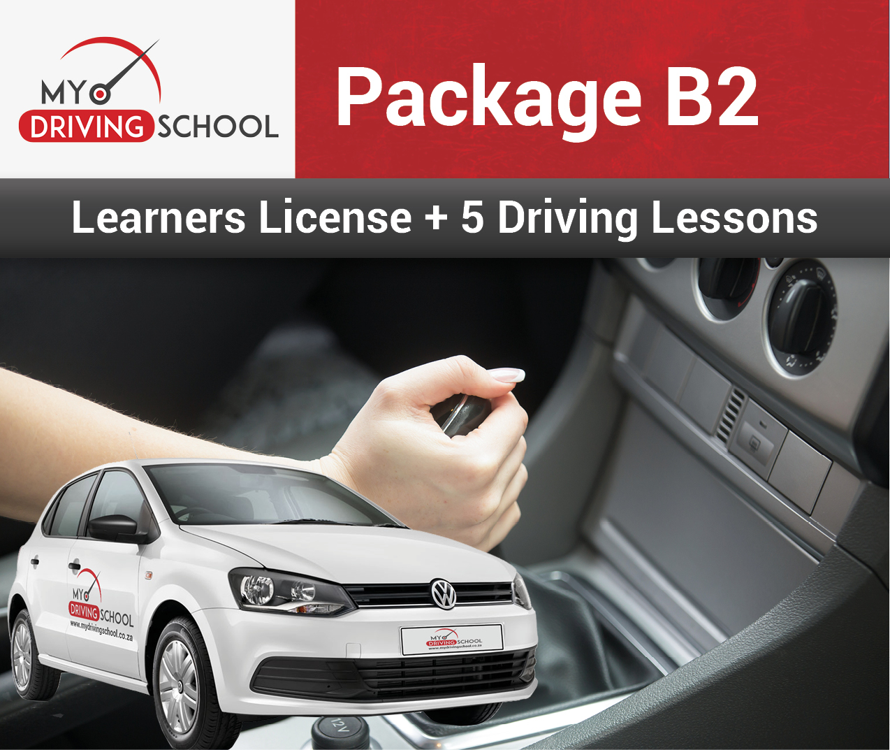 Package B2 (Learners Licence + 5 Driving Lessons)