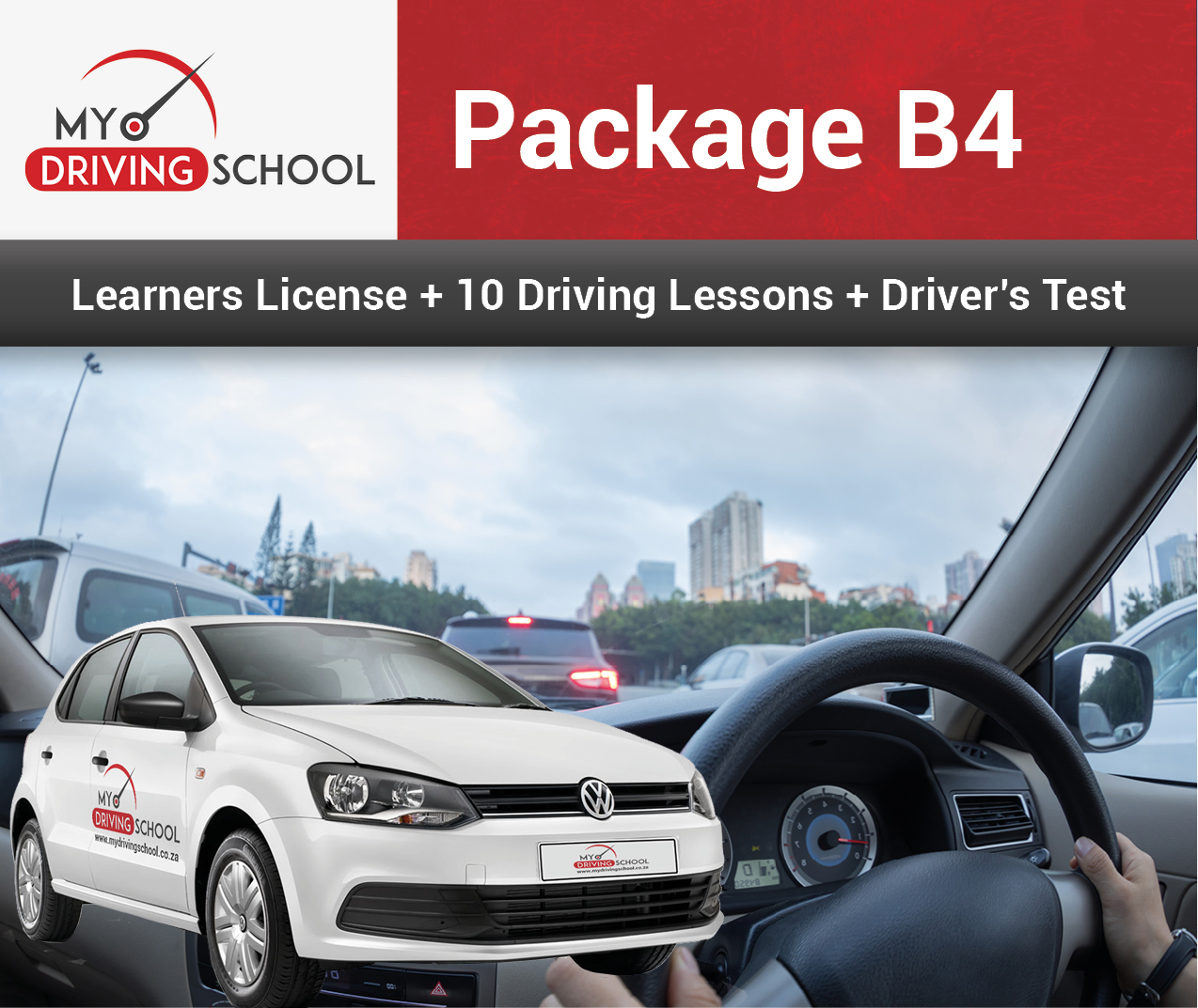 Package B4 (Learners Licence + 10 Driving Lessons + Driver's Test)