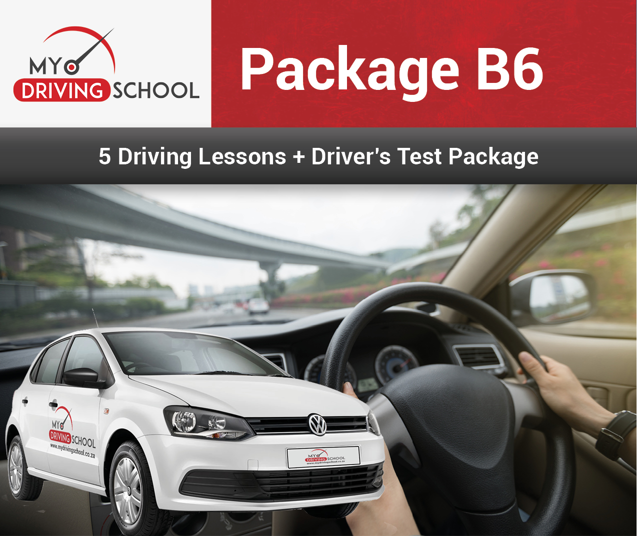 Package B6 (5 Driving Lessons + Driver's Test)